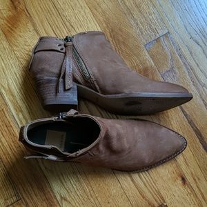 Dolce Vita brown leather Western booties 6.5